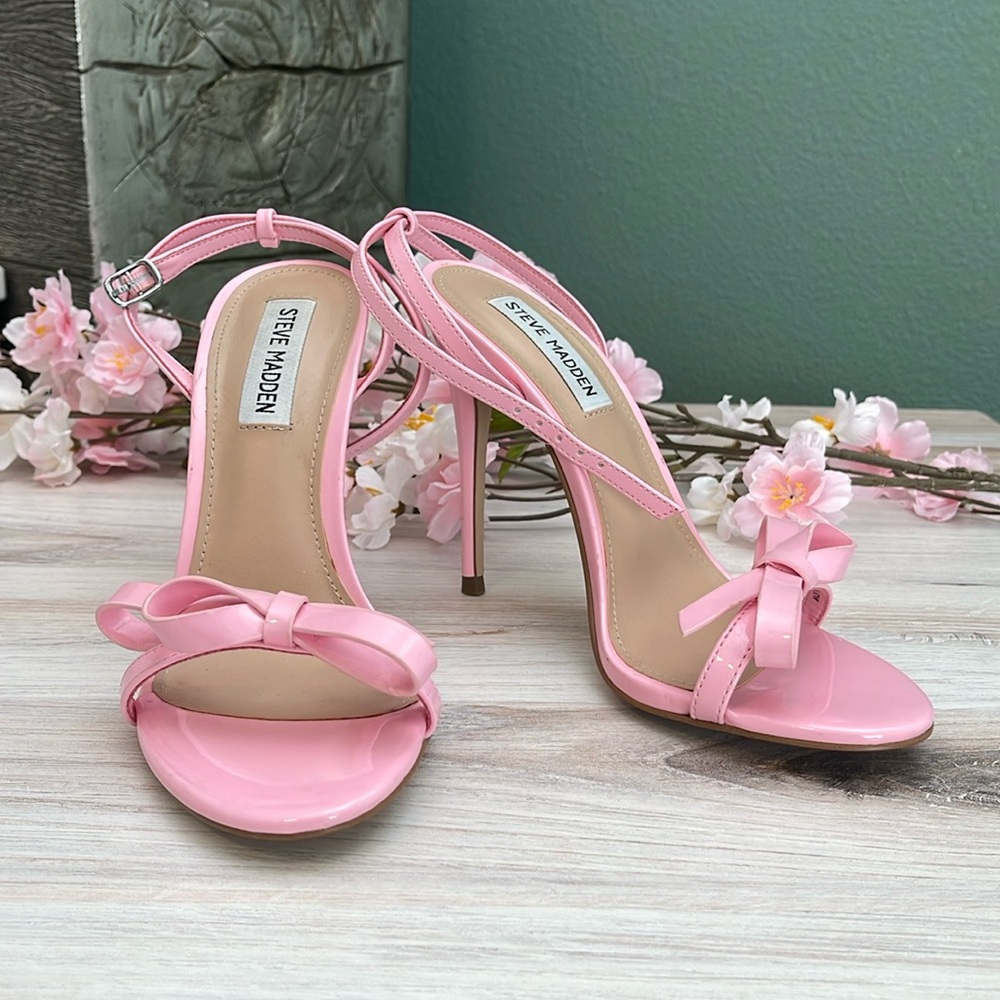 Steve Madden Bradshaw Pink Bow Heels Size 7